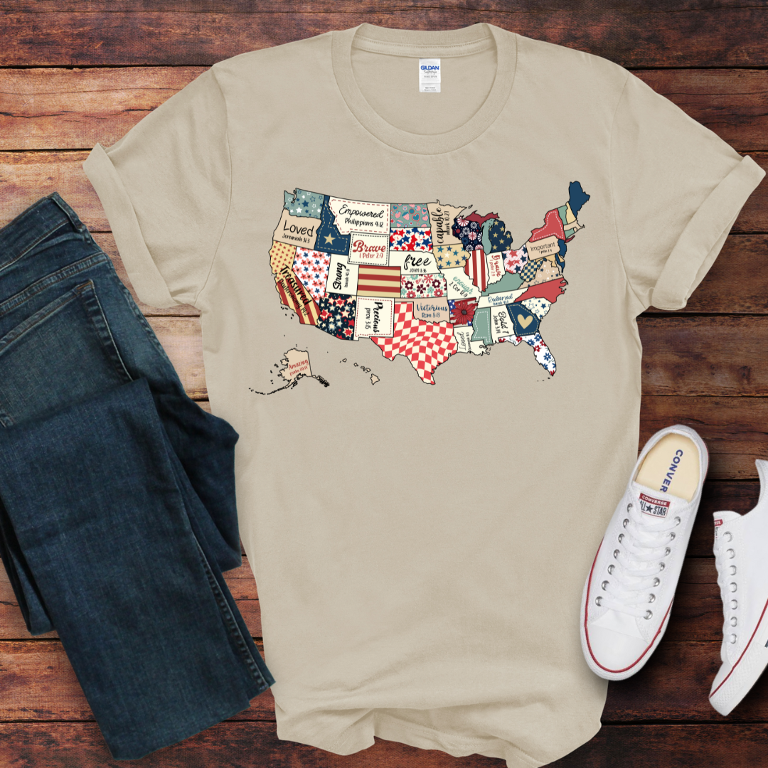 FREE USA Outline Tee *Add Any Additional Item To Your Cart To Unlock FREE Price