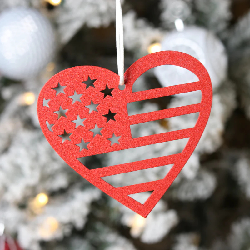 Heart Christmas Ornament – Brave American