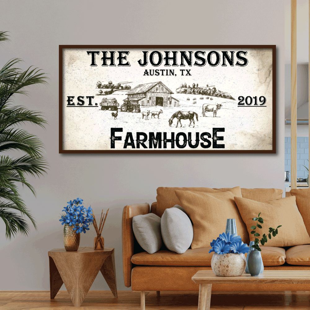 Personalized Farmhouse - Framed Print