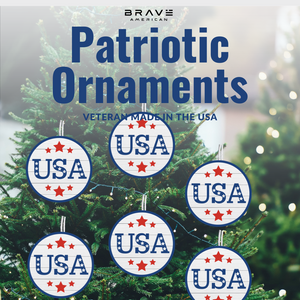 6x USA Patriotic Ornament