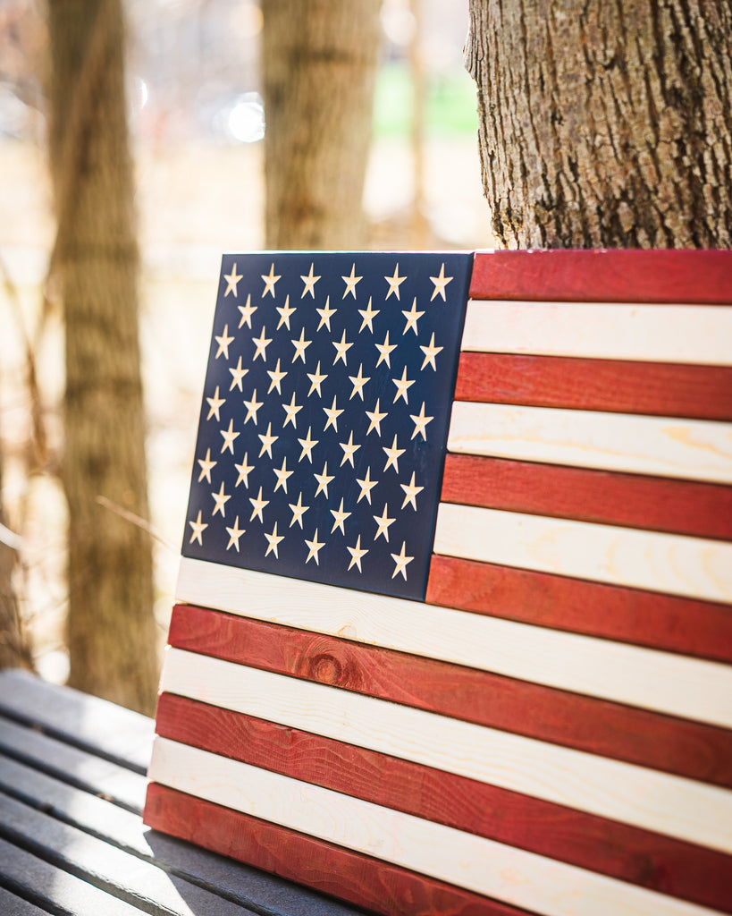 Wooden American Flag