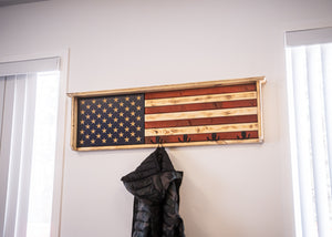 Wooden American Coat Rack