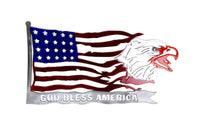 God Bless America Metal Flag