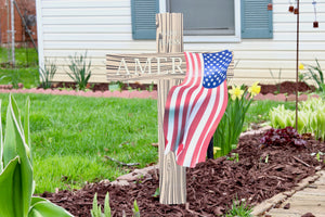 Front Yard God Bless America Cross
