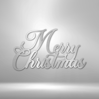 Merry Christmas Script - Steel Sign