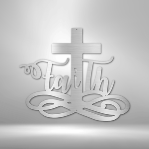 Faith Cross - Steel Sign