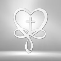 Love Infinity Cross - Steel Sign