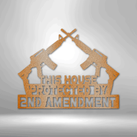 Protected by 2A - Steel Sign