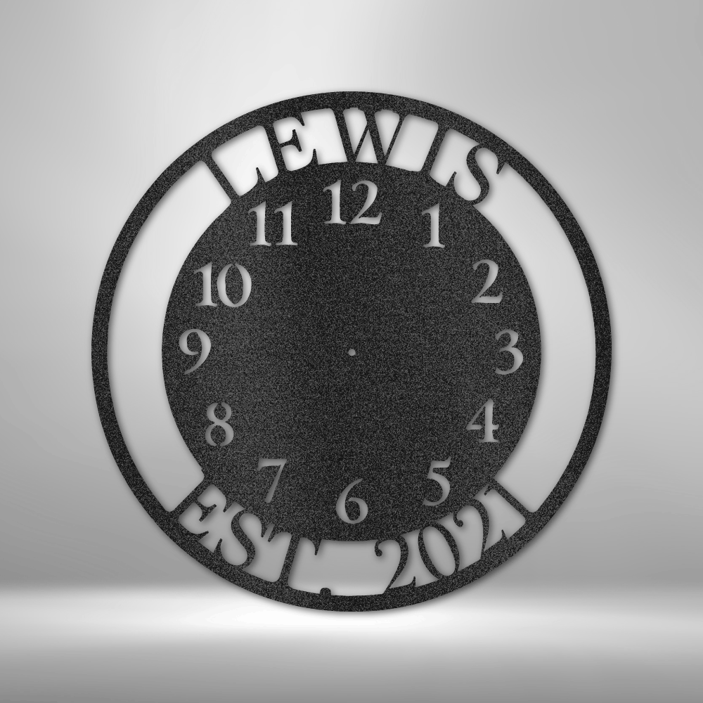 Personalized Clock - Steel Sign