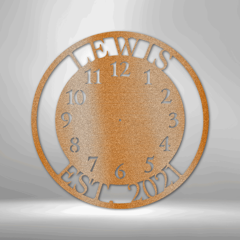 Personalized Clock - Steel Sign