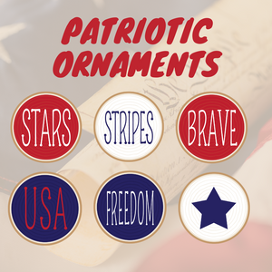 Patriotic Saying Ornaments ( 6 pack )