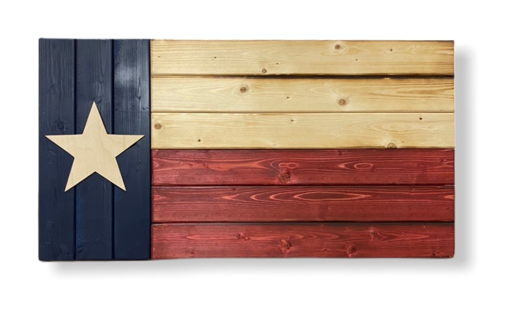 Wooden Texas Flag
